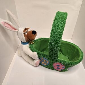 Rare Warner Bros Studio 2000 Scooby Doo Bunny Easter Basket Centerpiece